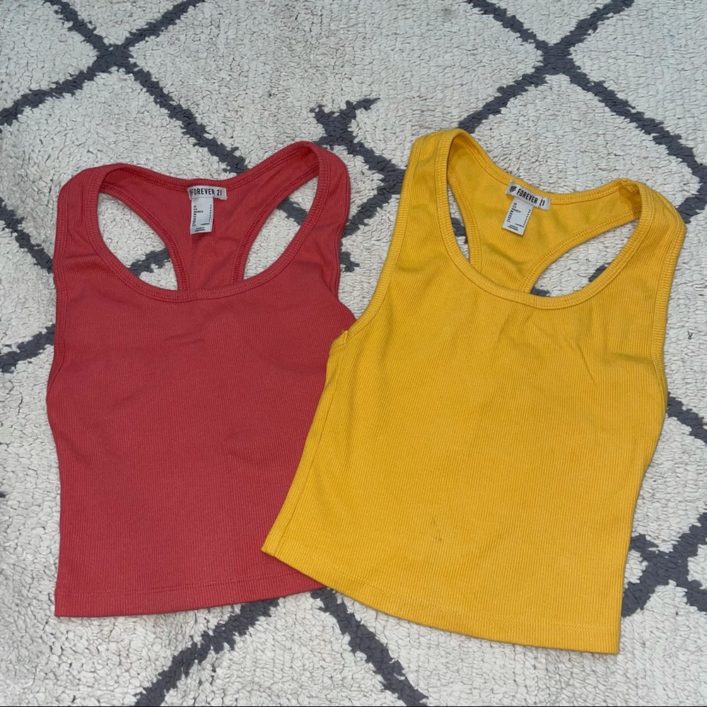 forever 21 racer back tank tops